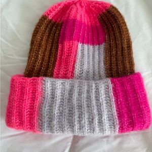 Wild Fable Pink and Brown Knit Beanie